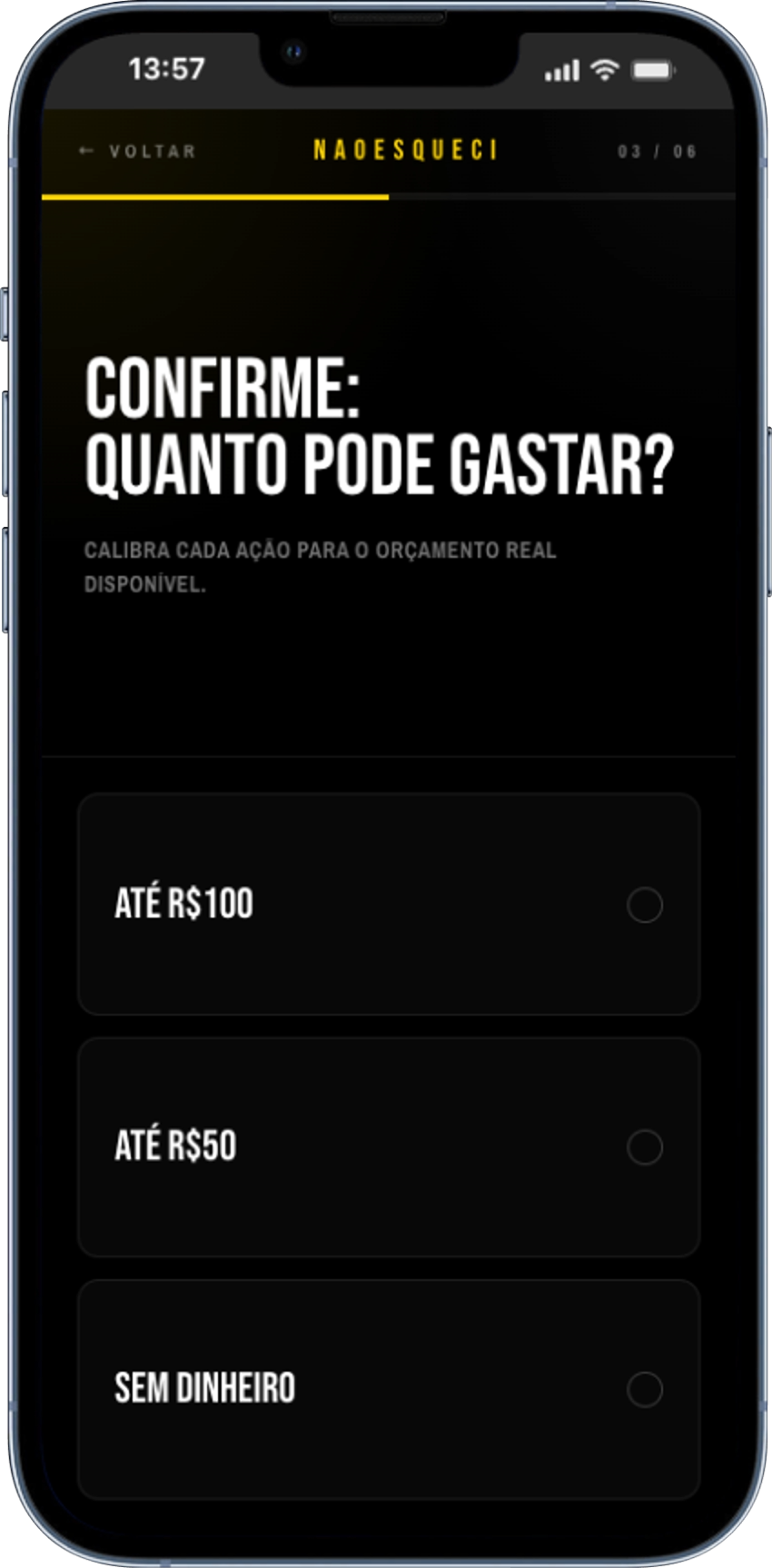 Quanto você pode gastar?