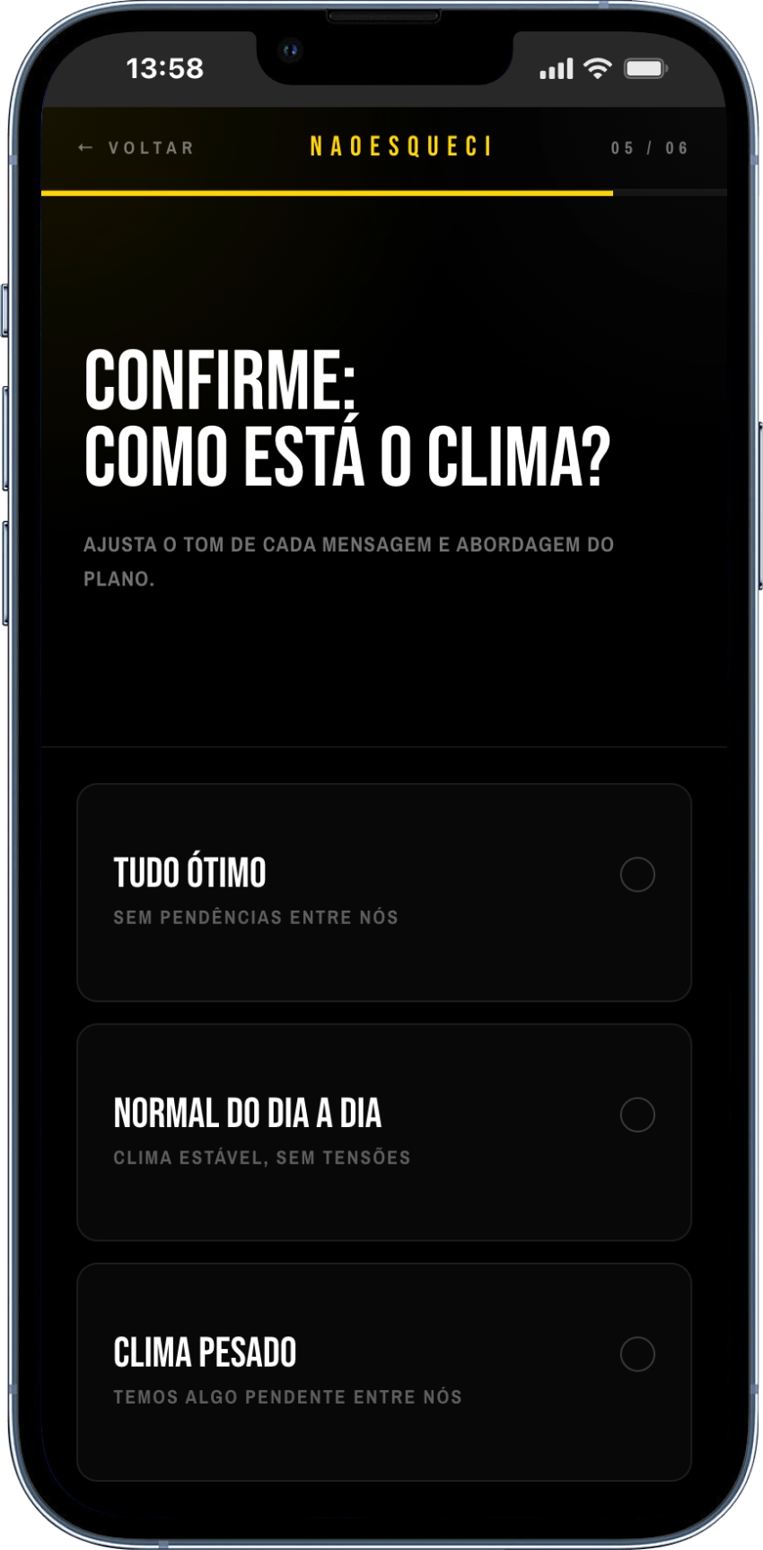 Como está o clima?